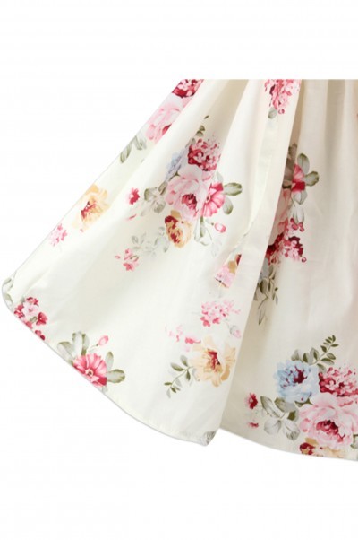 SKCC002 Order printed ruffled dresses for infants and young children Order children's dresses online Supply floral ruffled dresses detail view-7